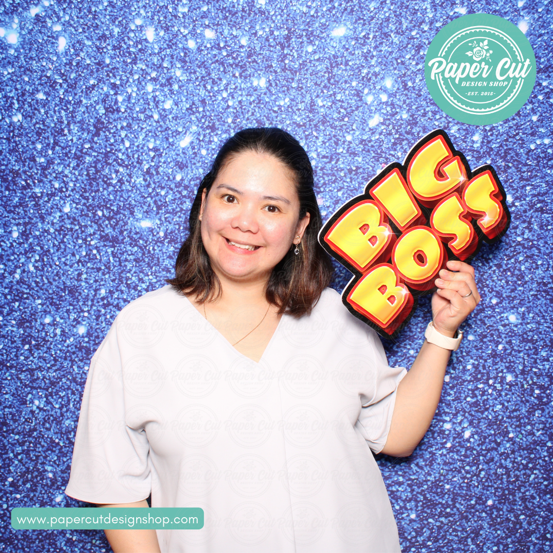 Oversized Big Boss Photo Booth Props Single Side Print