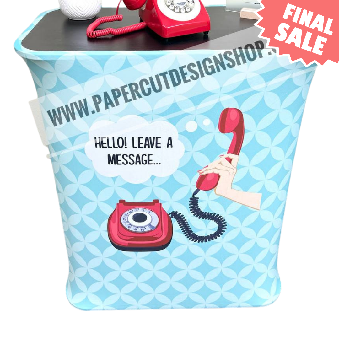 FINAL SALE - Counter Table Cloth - RED Audio Guestbook Design