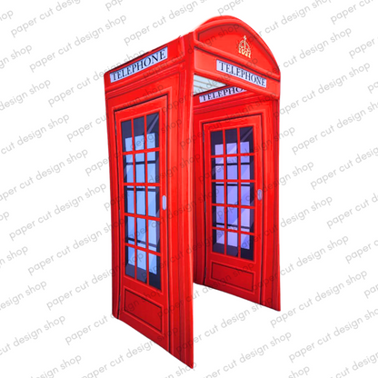 London Style Phone Booth Enclosure for Audio Guestbook
