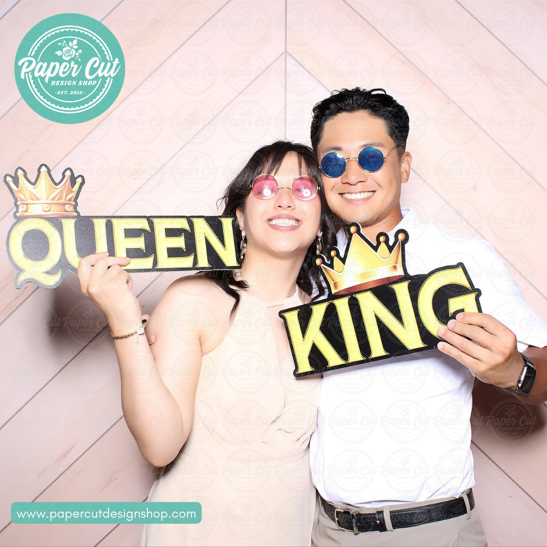 King Photo Booth Props Single Side Print