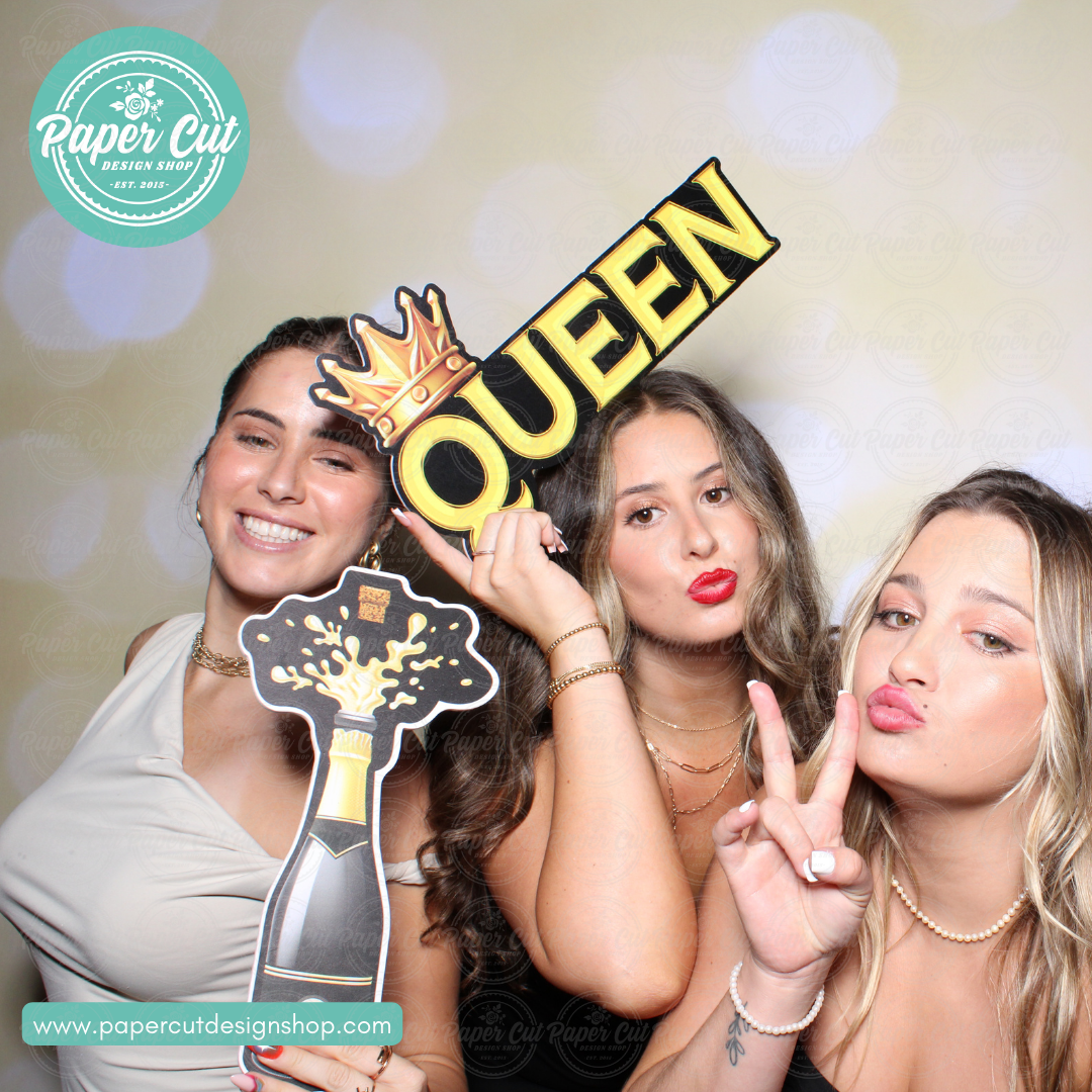 Queen Photo Booth Props Single Side Print