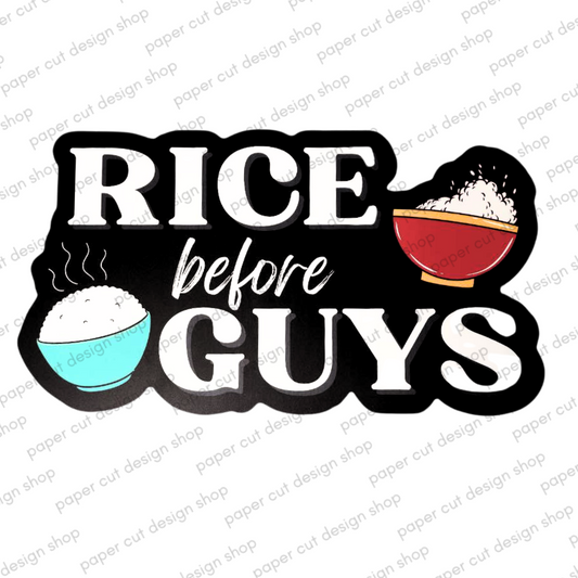 Rice before Guys Photo Booth Props Single Side Print
