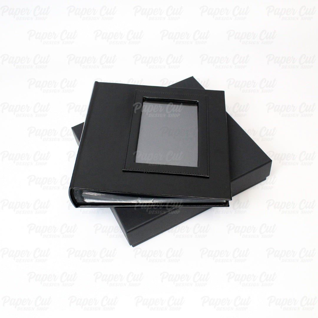 4x6 VERTICAL BLACK Slip-in Album with Keepsake Box