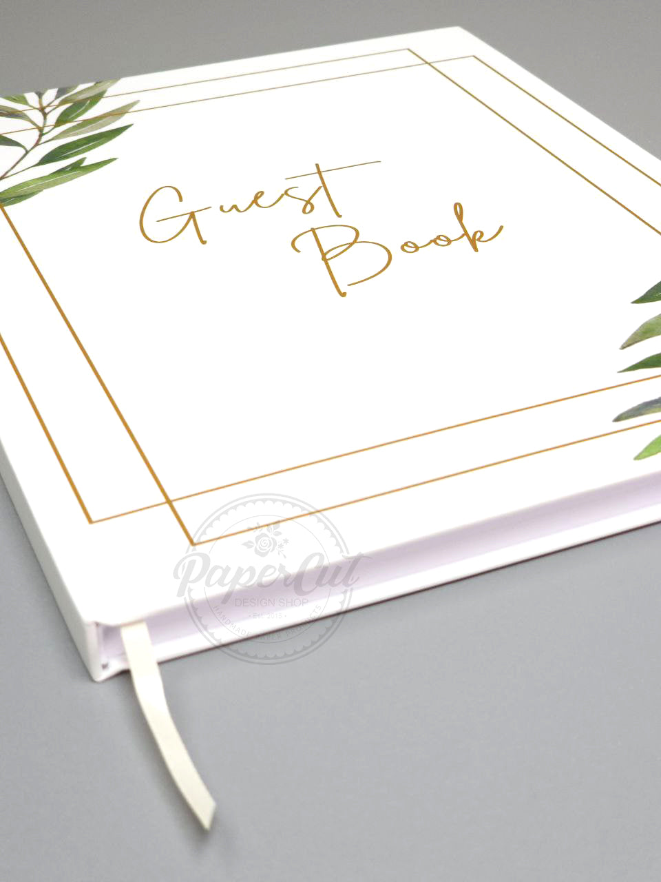 Instax Wedding Guest Book Rustic Leaves Hardcover
