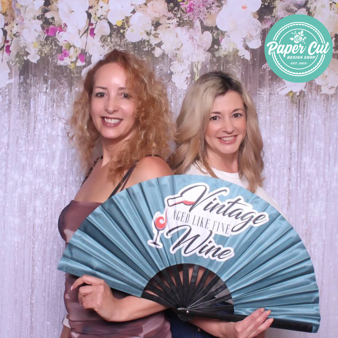 OVERSIZED Hand Fan - Vintage, Aging Like Fine Wine