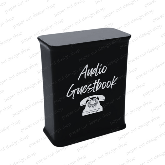 Audio Guestbook Portable Counter Table Black (Pole Style)