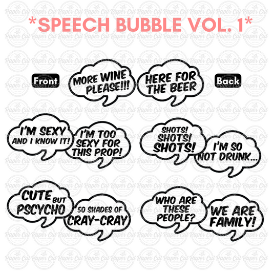 OVERSIZED Speech Bubbles 1 Prop Bundle