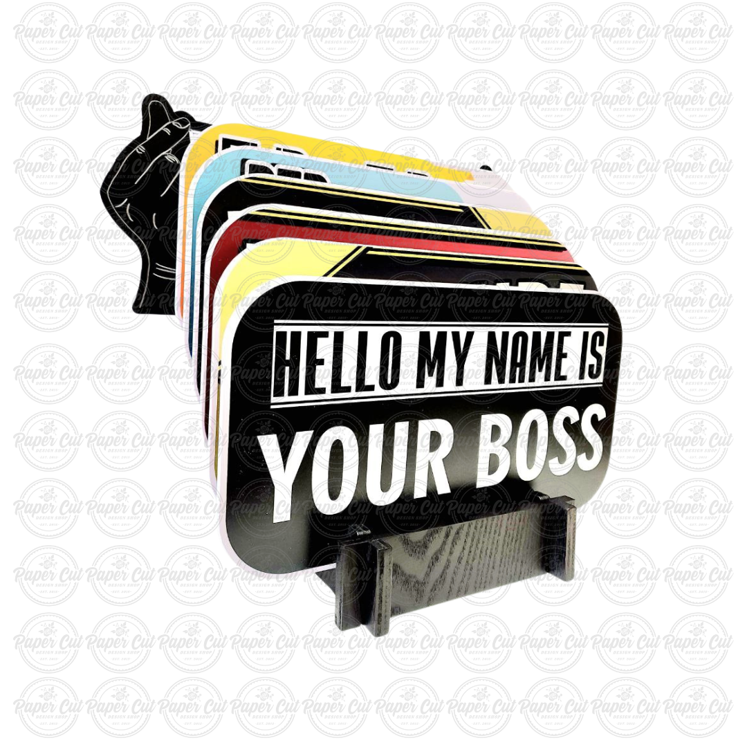 Prop Signs Holder (ladder style) - Black Wood