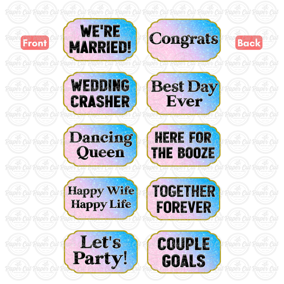 Glittery Wedding Prop Bundle (UPDATED DESIGN)