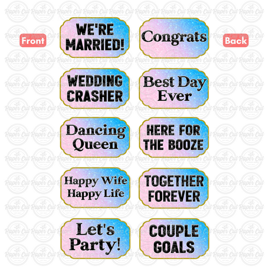 Glittery Wedding Prop Bundle (UPDATED DESIGN)