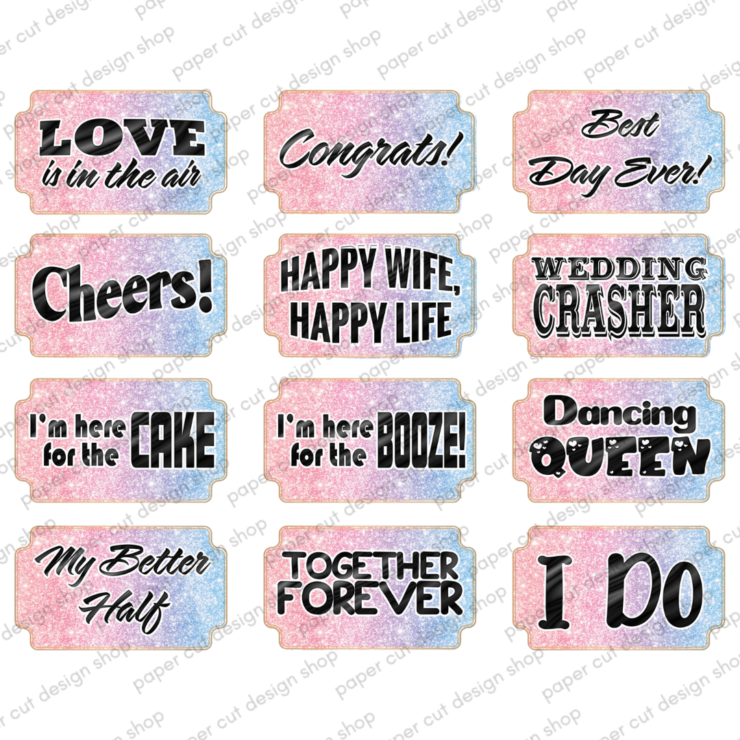 Wedding day props deals