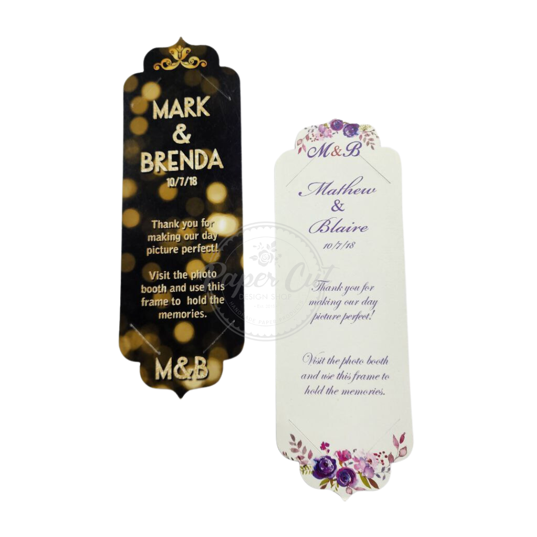 2x6 Fancy Bookmark Style Photo Strip Holder - Photo Booth Favors