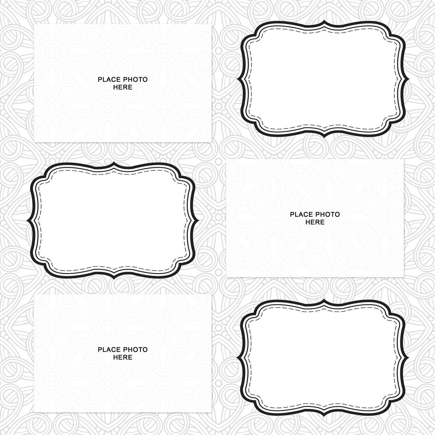 Abstract Design Scrapbook Pages 4x6