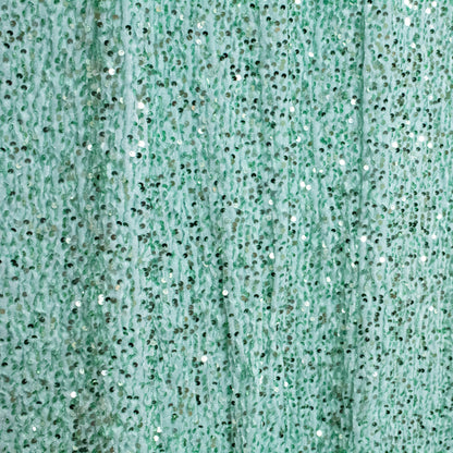Deluxe Sequins Backdrop Cloth Mint Green Color with Rod Pocket 10ft wide x 8ft height