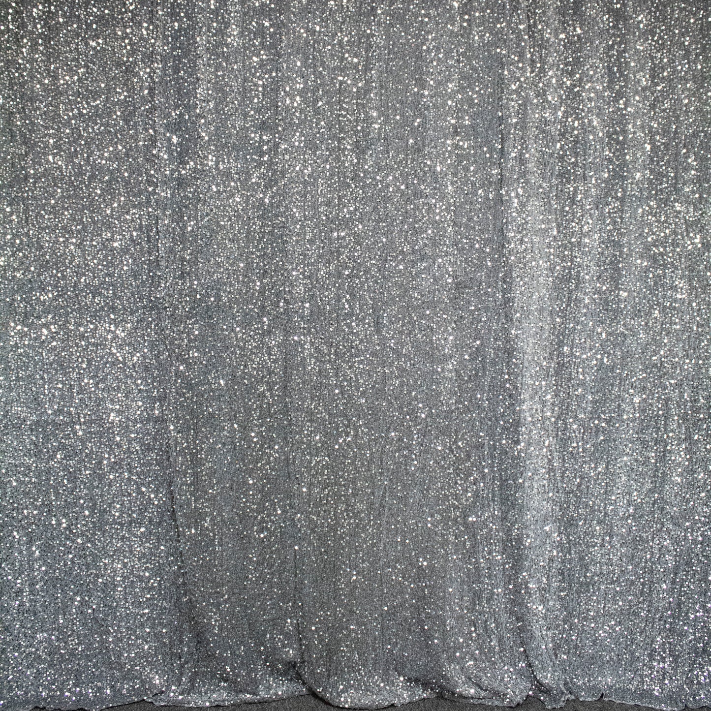 Deluxe Sequins Backdrop Cloth Silver Color with Rod Pocket 10ft wide x 8ft height