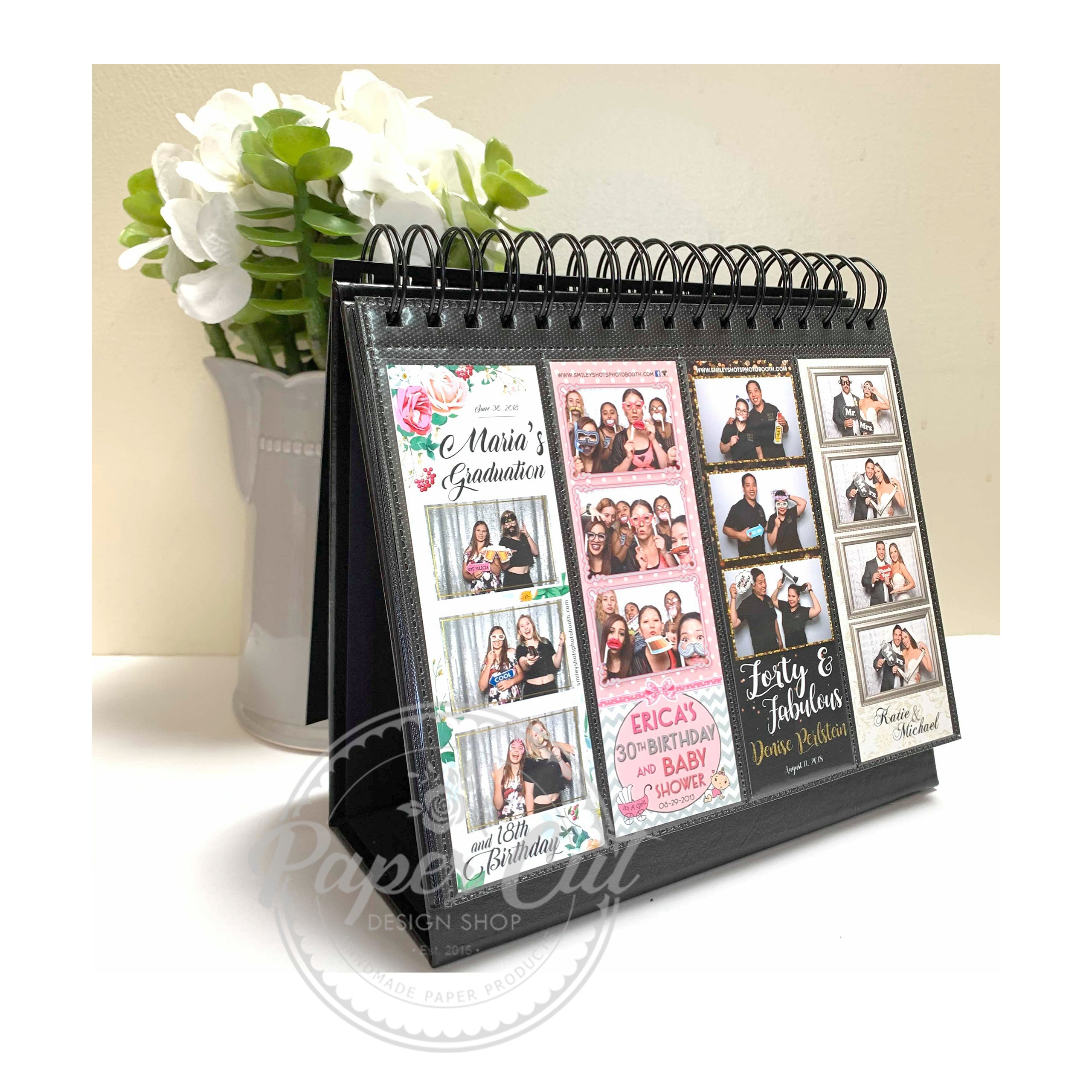 Photo Strips Table-top Display Ring Bind Album for 2x6 inches Photos B