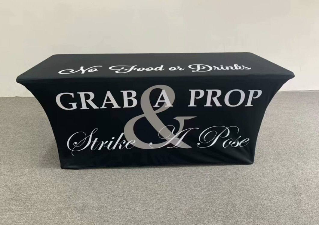 Spandex Black Table Cover