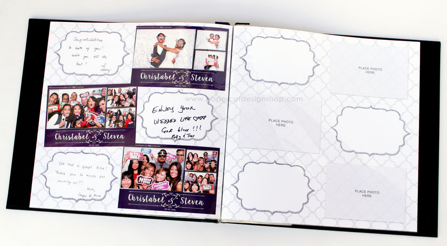 White and Gray Quatre Design Scrapbook Pages 4x6