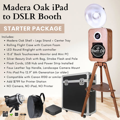 Madera Dark OAK iPad to DSLR Photo Booth - Starter Package