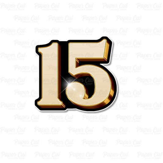 Number 15 Milestone Single Side Print Prop