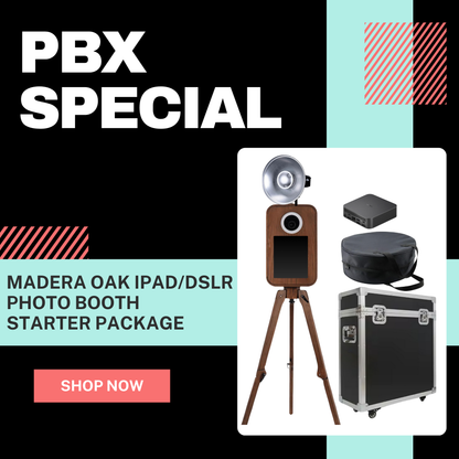 PBX SHOW SPECIAL! Madera OAK iPad Photo Booth - Starter Package