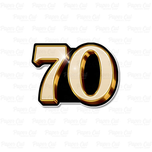 Number 70 Milestone Single Side Print Prop