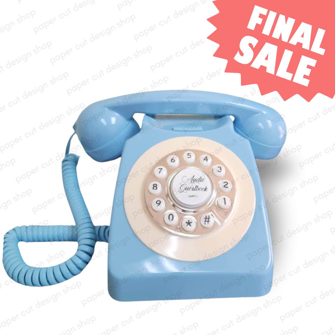 FINAL SALE - Audio Guestbook -  ICE BLUE Phone Only