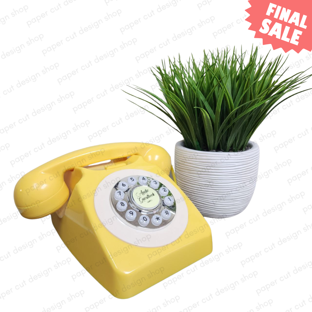 FINAL SALE - Audio Guestbook - LEMON YELLOW Phone Only