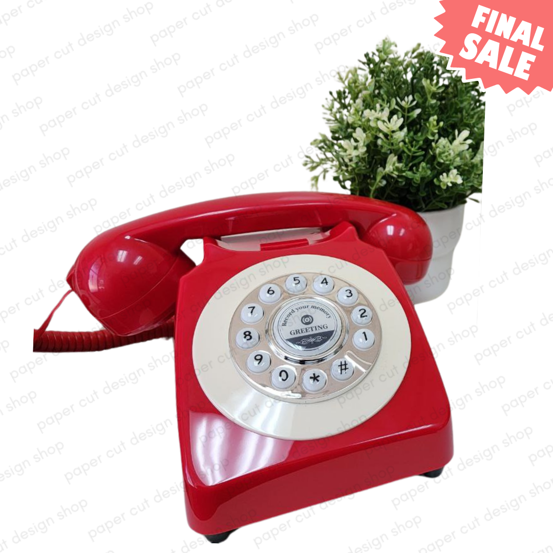 FINAL SALE - Audio Guest Book - CANDY RED Phone Only