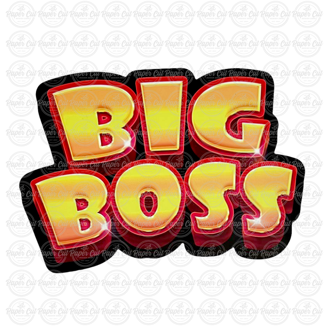 Big Boss Photo Booth Props Single Side Print