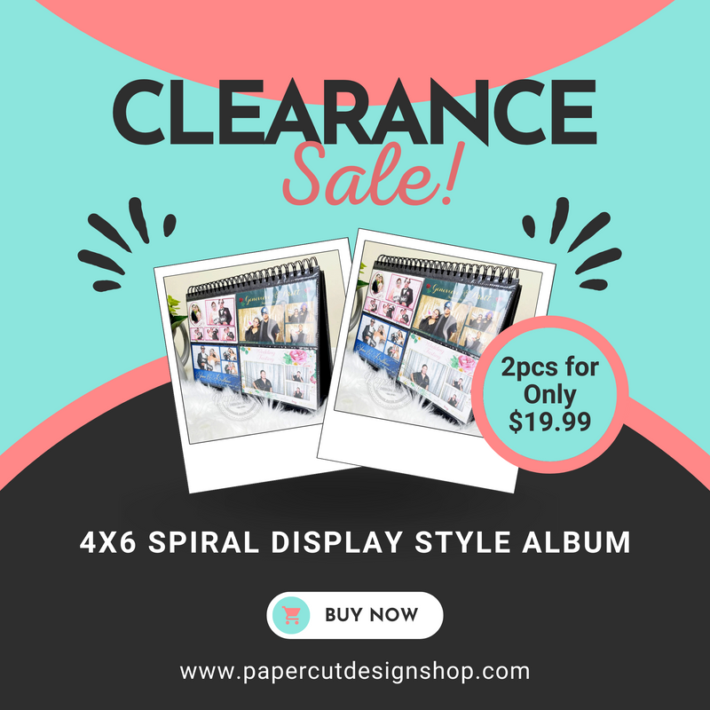 CLEARANCE SALE! Pack of 2PCS - Spiral Bind Display Album for 4x6 inches Photos