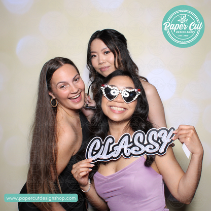 Classy Photo Booth Props Single Side Print