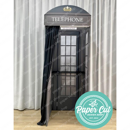 BLACK FRIDAY SPECIAL! London Style Phone Booth Enclosure (With Curtain)