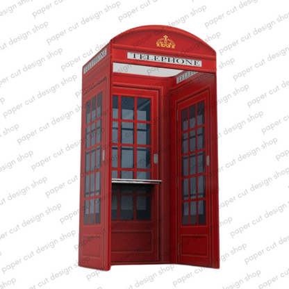 London Style Phone Booth Enclosure (Stretched Fabric)
