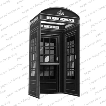 London Style Phone Booth Enclosure (Stretched Fabric)