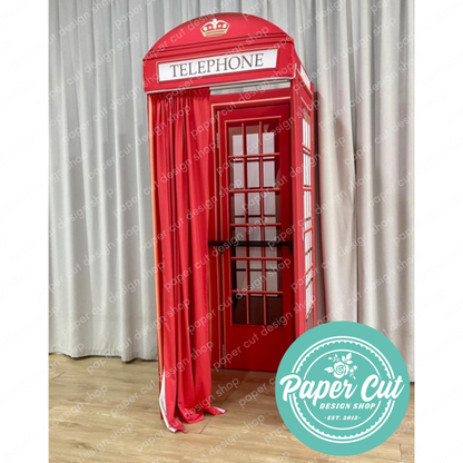 BLACK FRIDAY SPECIAL! London Style Phone Booth Enclosure (With Curtain)