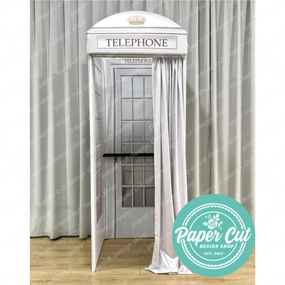 BLACK FRIDAY SPECIAL! London Style Phone Booth Enclosure (With Curtain)