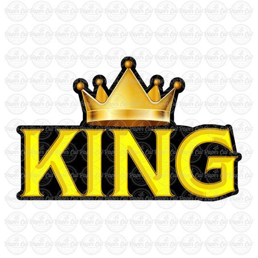 King Photo Booth Props Single Side Print