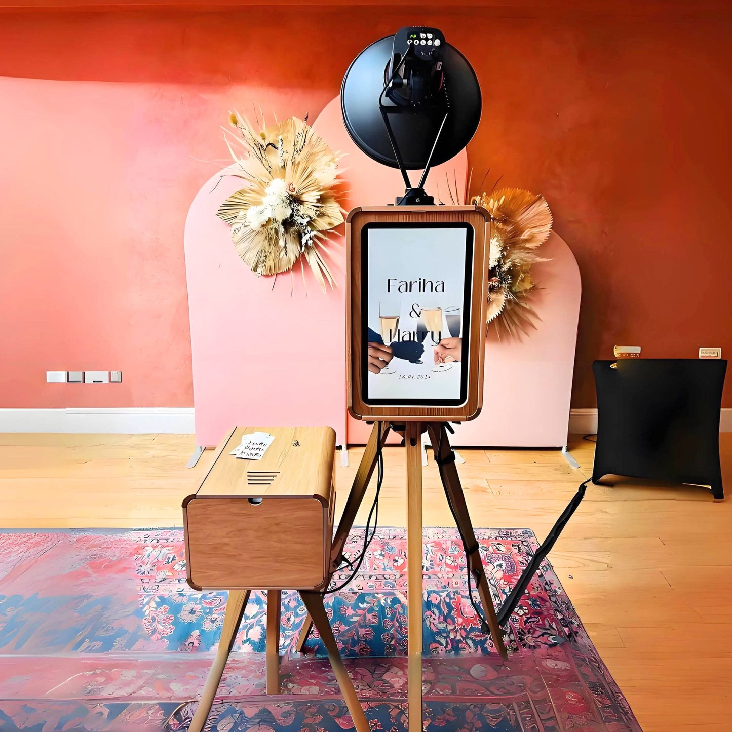 Madera LIGHT OAK iPad Booth with Printer Station - Starter Package