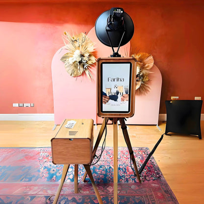 Madera LIGHT OAK iPad Booth with Printer Station - Starter Package