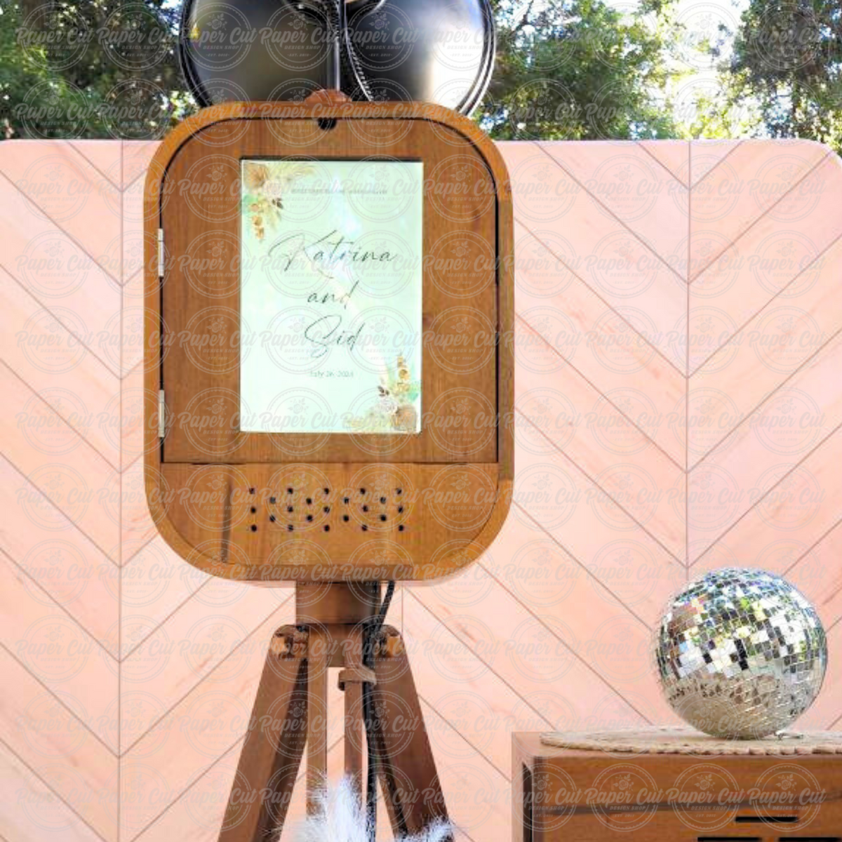 Wooden Photo Booth Shell Madera Photo Booth - Business Package (NO PRINTER) – Paper Cut Design Shop