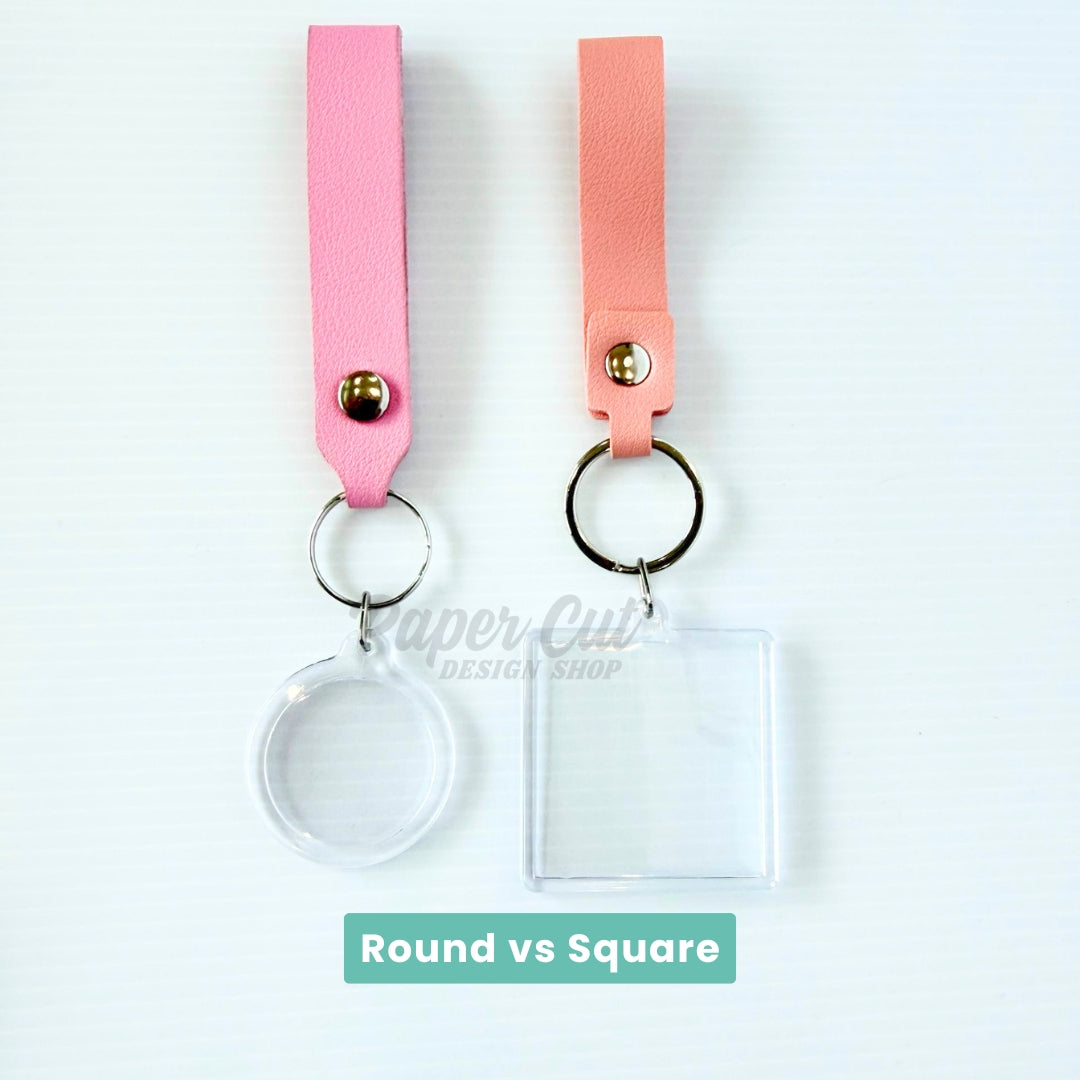 Square Acrylic Photo Keychains Only (Pre-Assembled) 50pcs
