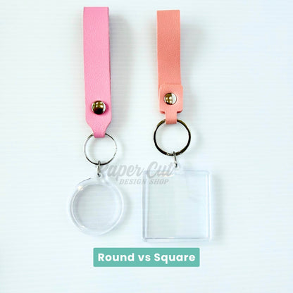 Square Acrylic Photo Keychains Only (Pre-Assembled) 50pcs