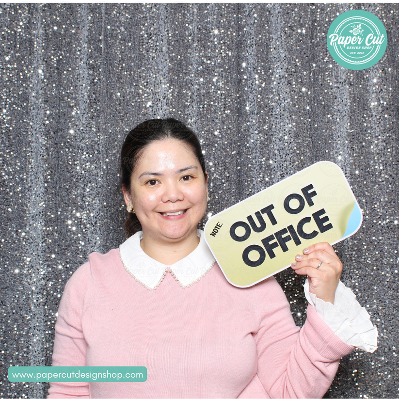 Office Party Prop Bundle - Photo Booth Props & Signs – Paper Cut Design ...