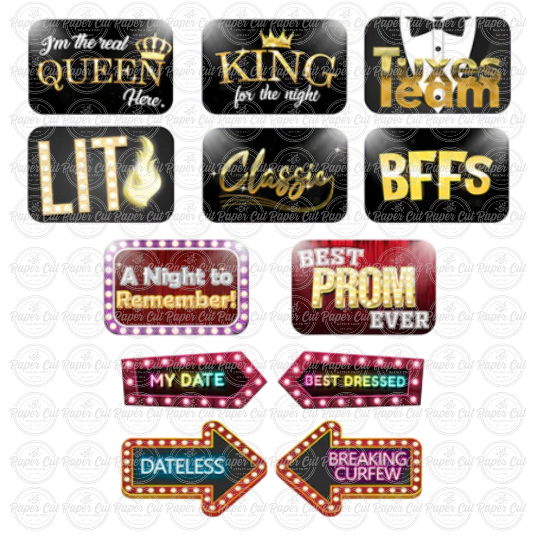 Oversized Prom Party Prop Bundle