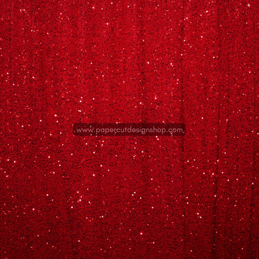 PREODER - Deluxe Sequins Backdrop Cloth Red Color with Rod Pocket 10ft wide x 8ft height