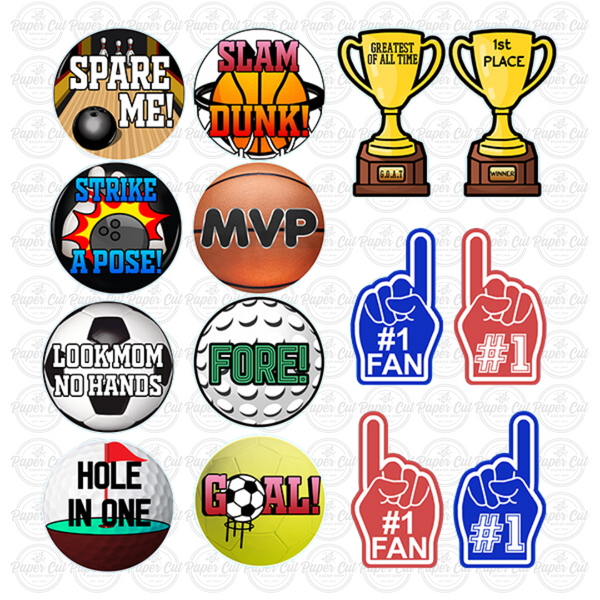 Oversized Assorted Sports Prop Bundle - Photo Booth Props & Signs ...