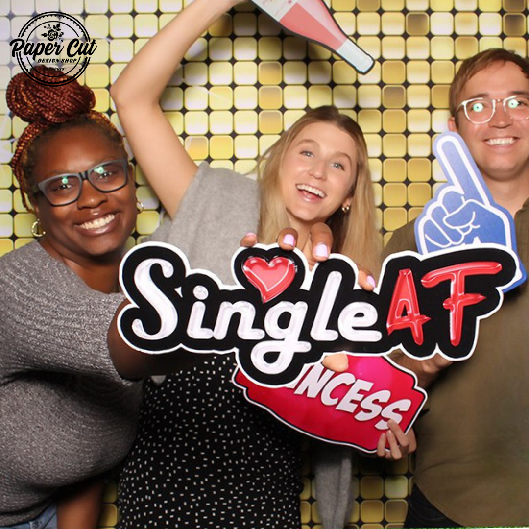 Single AF Photo Booth Props Single Side Print – Paper Cut Design Shop