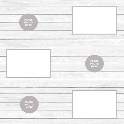 Pre-order 100 sheets - White Washed Wood Scrapbook Pages 4x6