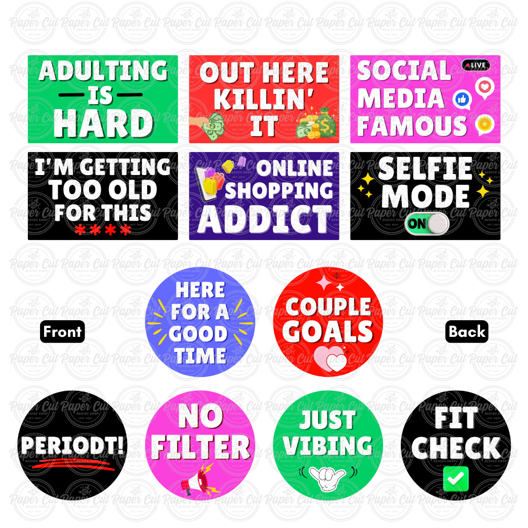 Prop Sign Solo Always Social Prop Bundle - Photo Booth Props & Signs – Paper Cut ...